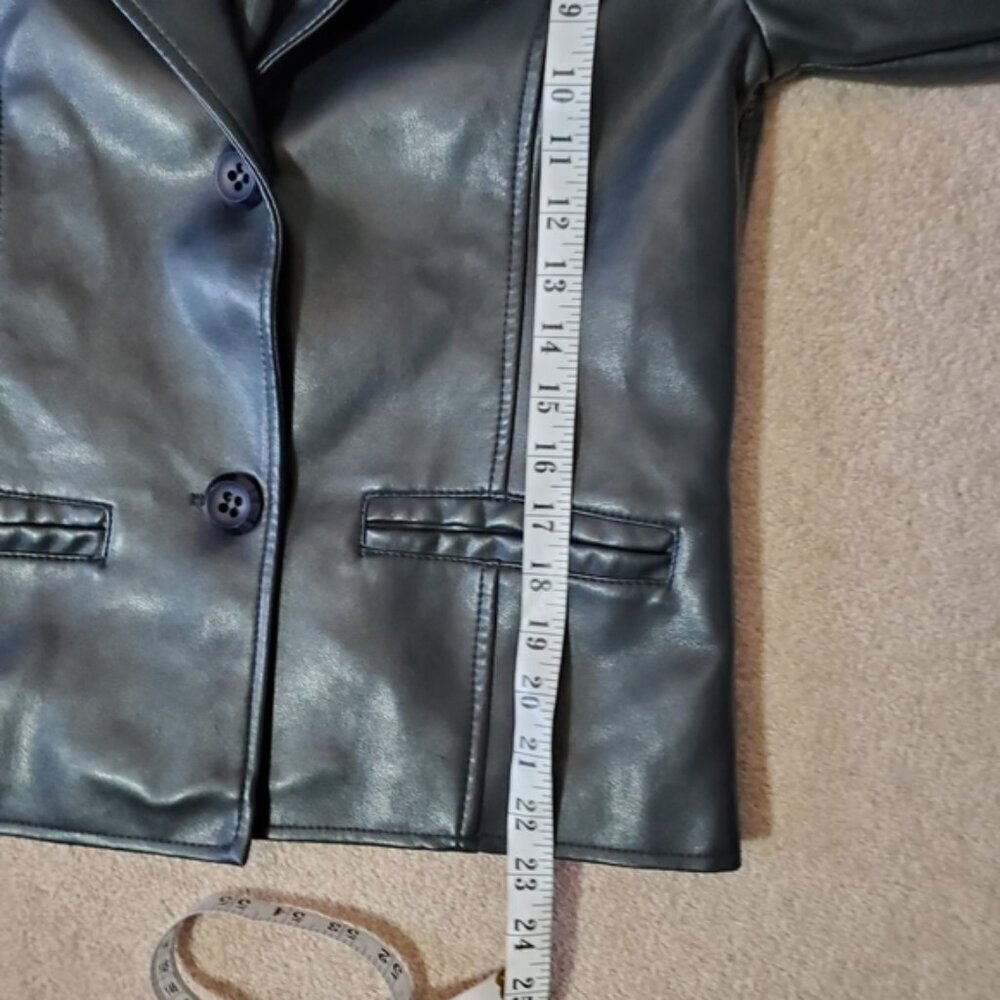 Vintage Reportage Italy 90s Black Matrix The Craft Leather Jacket M - Picture 4 of 7
